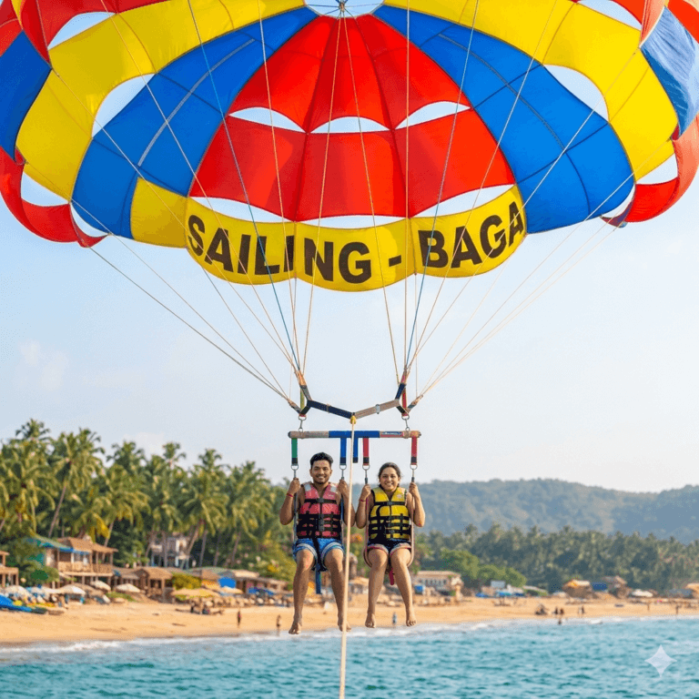 parasailing in baga beach goa