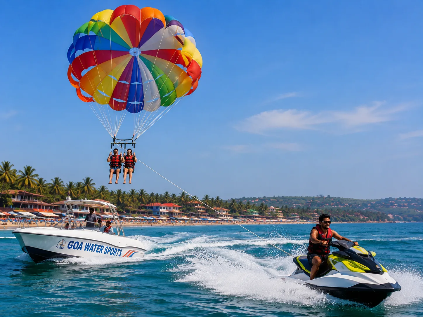 Parasailing with jet ski combo at Baga Beach Goa