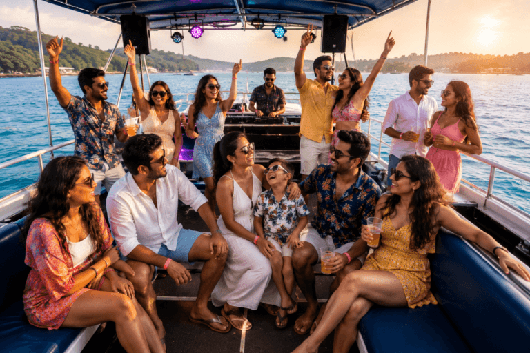 Boat party in Goa for friends families couples and groups