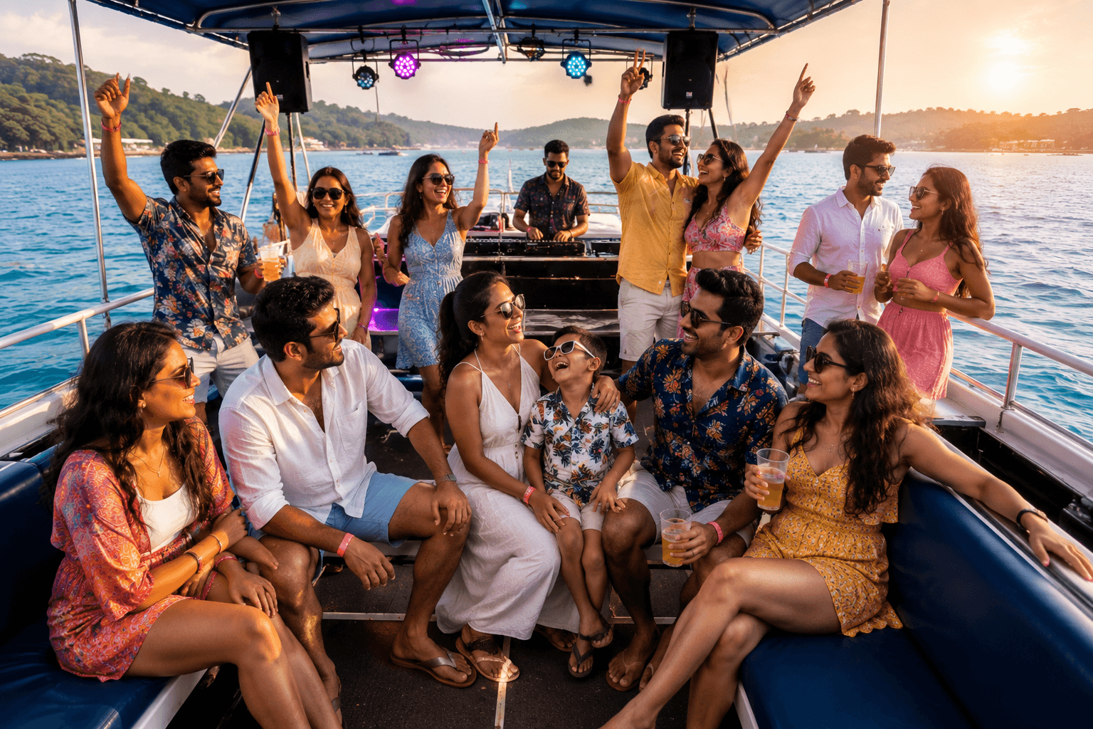 Boat party in Goa for friends families couples and groups