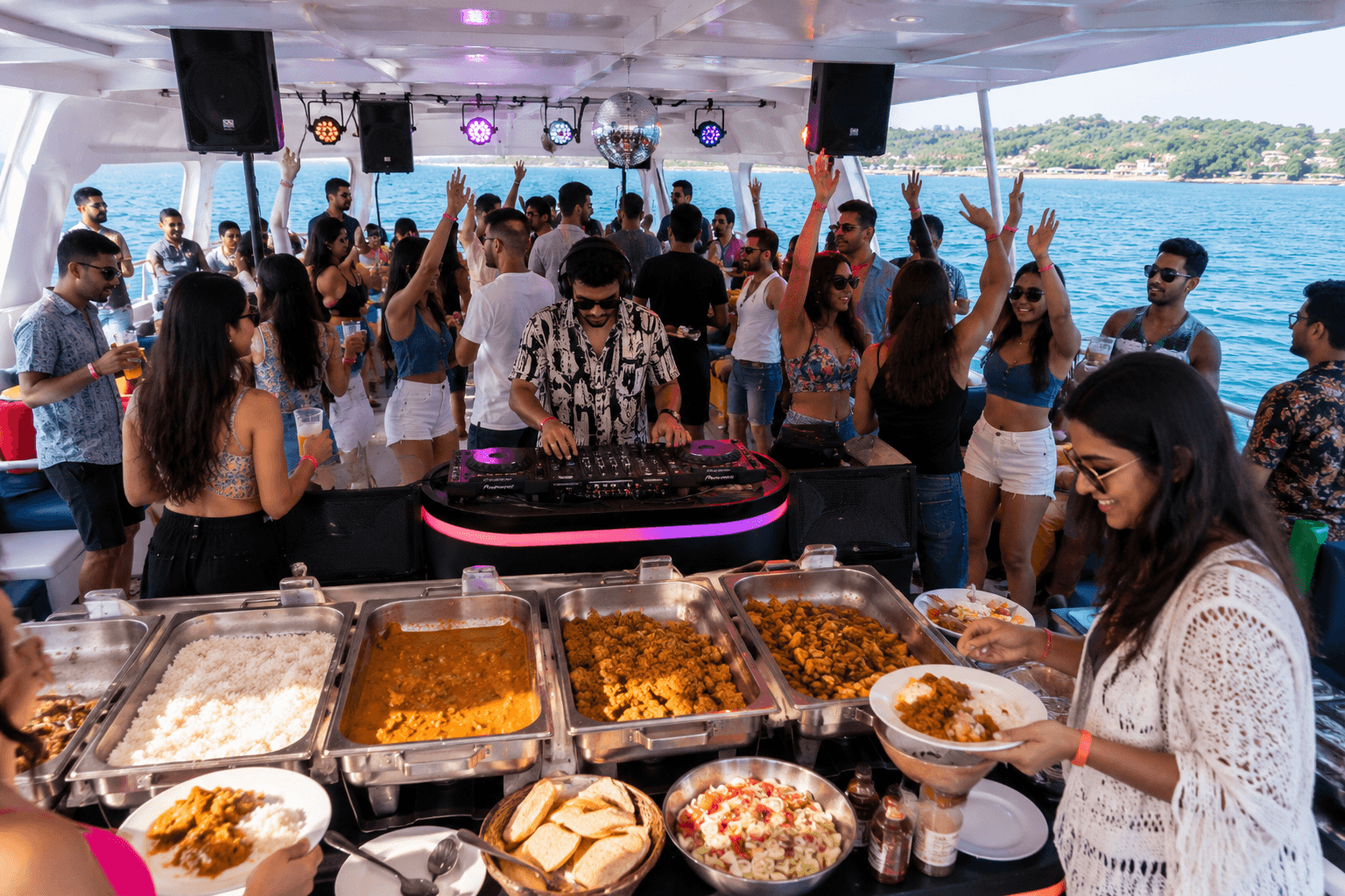 Boat party in Goa onboard lunch and DJ experience