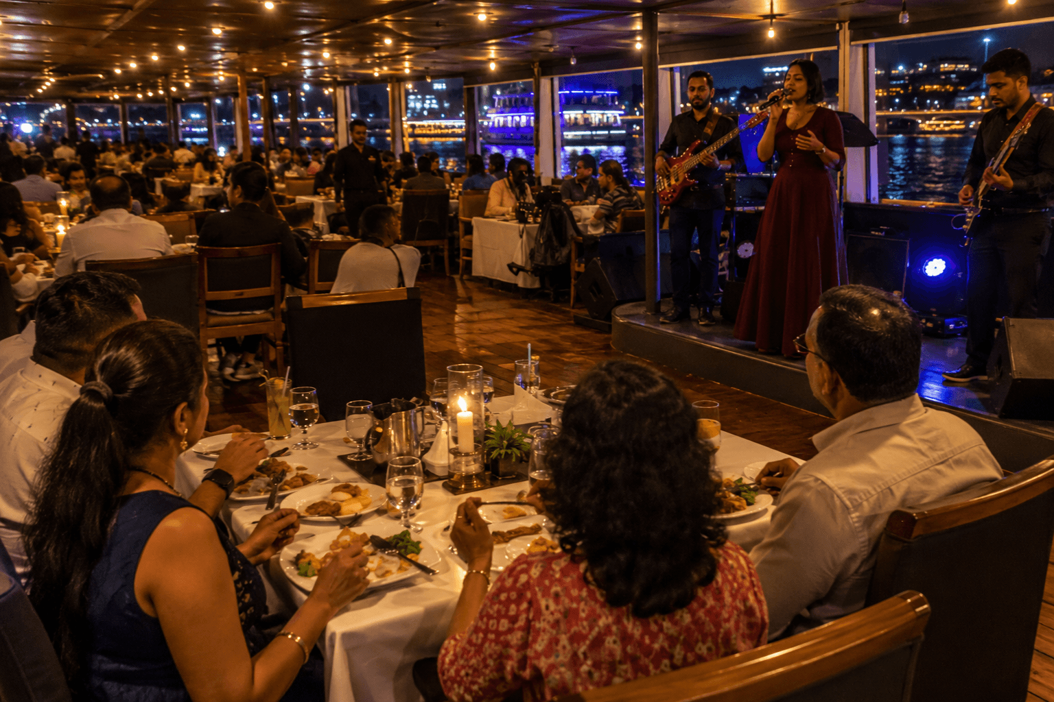 Dinner cruise booking in Goa with live entertainment