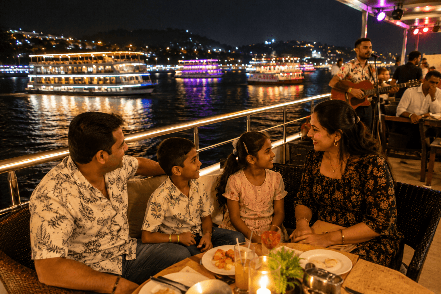 Family dinner cruise booking in Goa