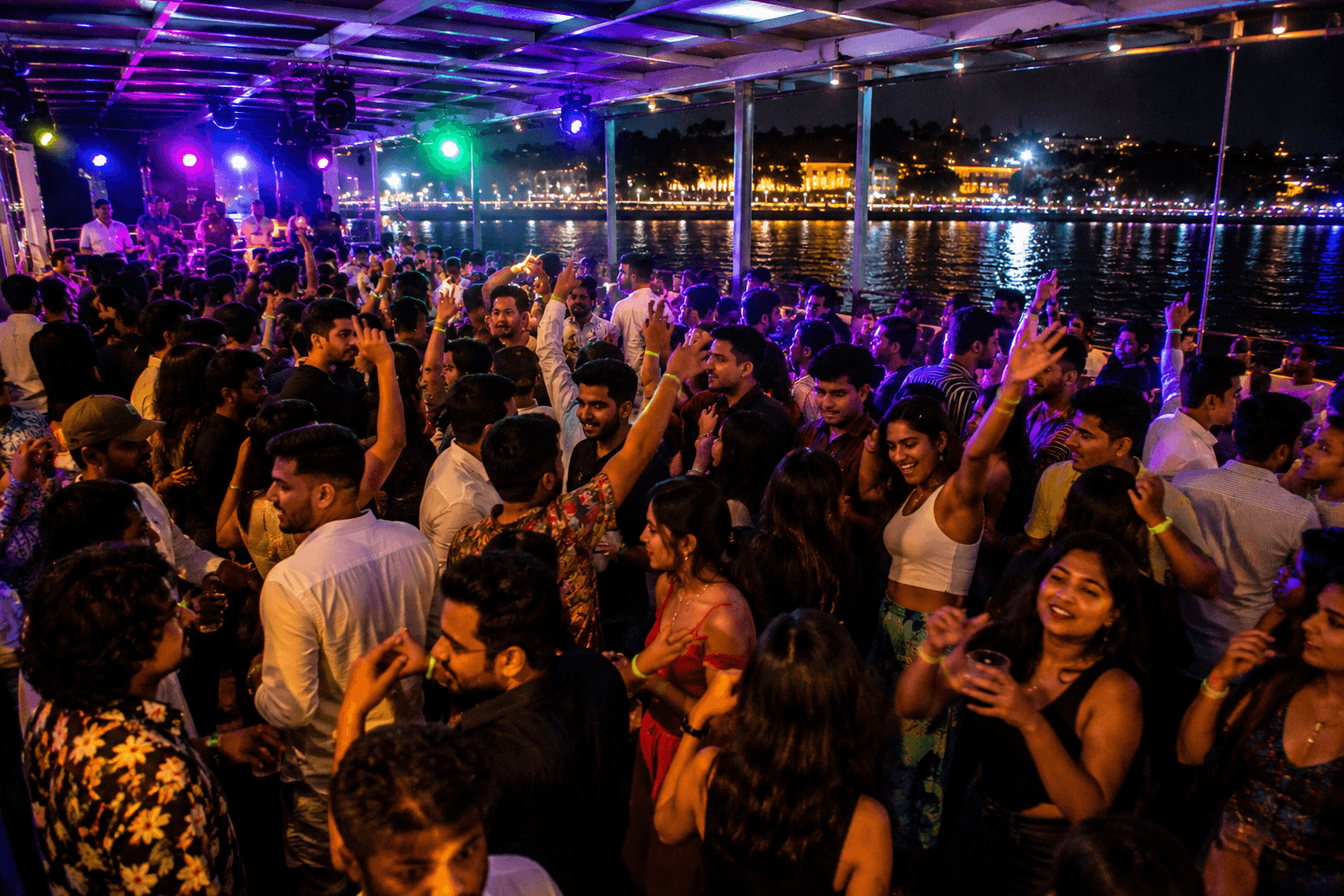 Party cruise booking in Goa with music and dance