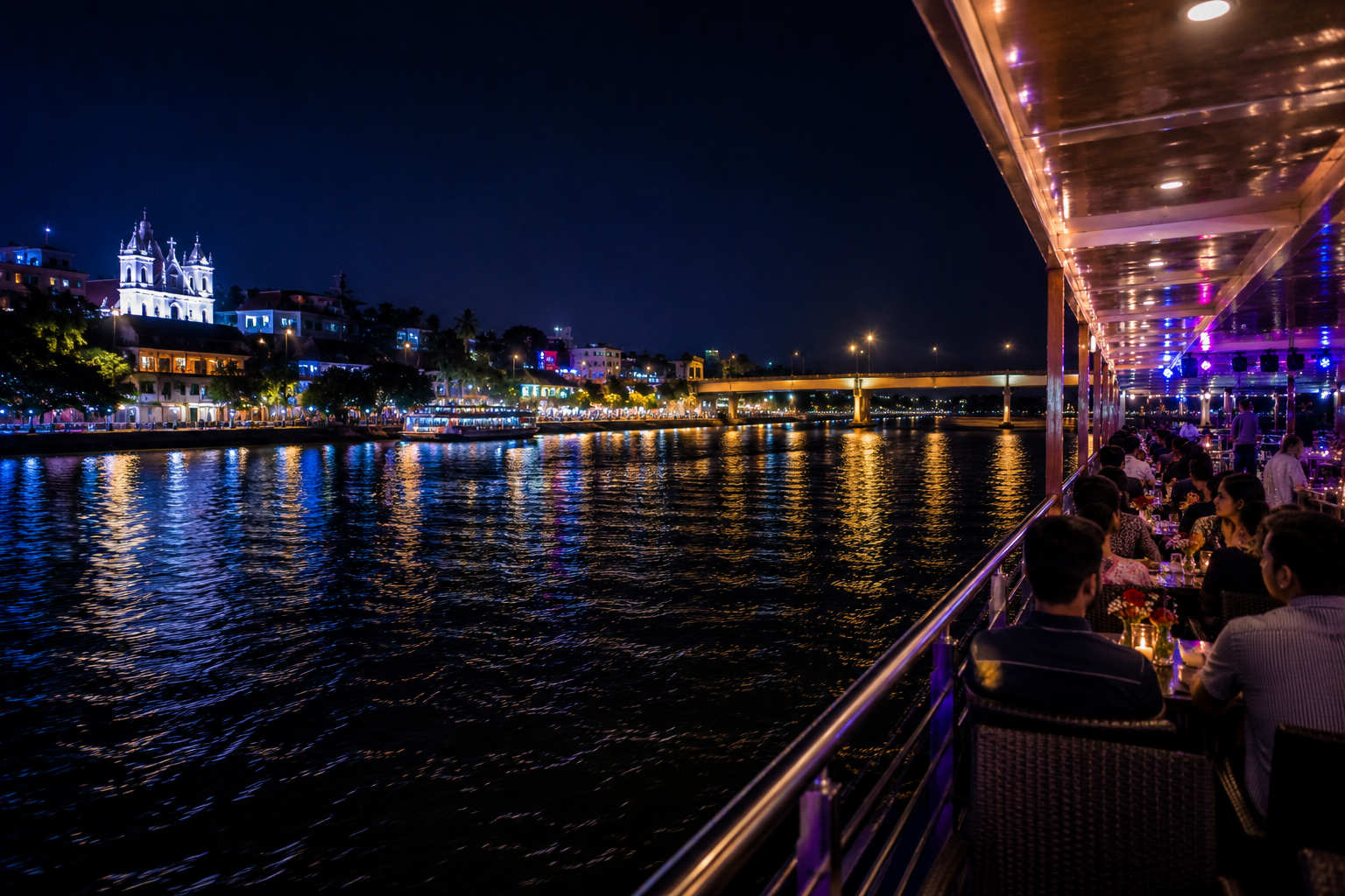 Mandovi River night cruise in Panjim Goa