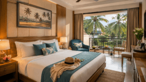 4 star hotel near Baga Beach for Goa Package from Karmali Railway Station