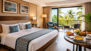 4 star hotel near Baga Beach for Goa Package 3 Night 4 Days from Mopa Airport