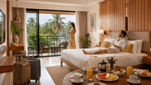 4 star hotel near Baga Beach for Goa Package 3 Night 4 Days from Thivim Railway Station