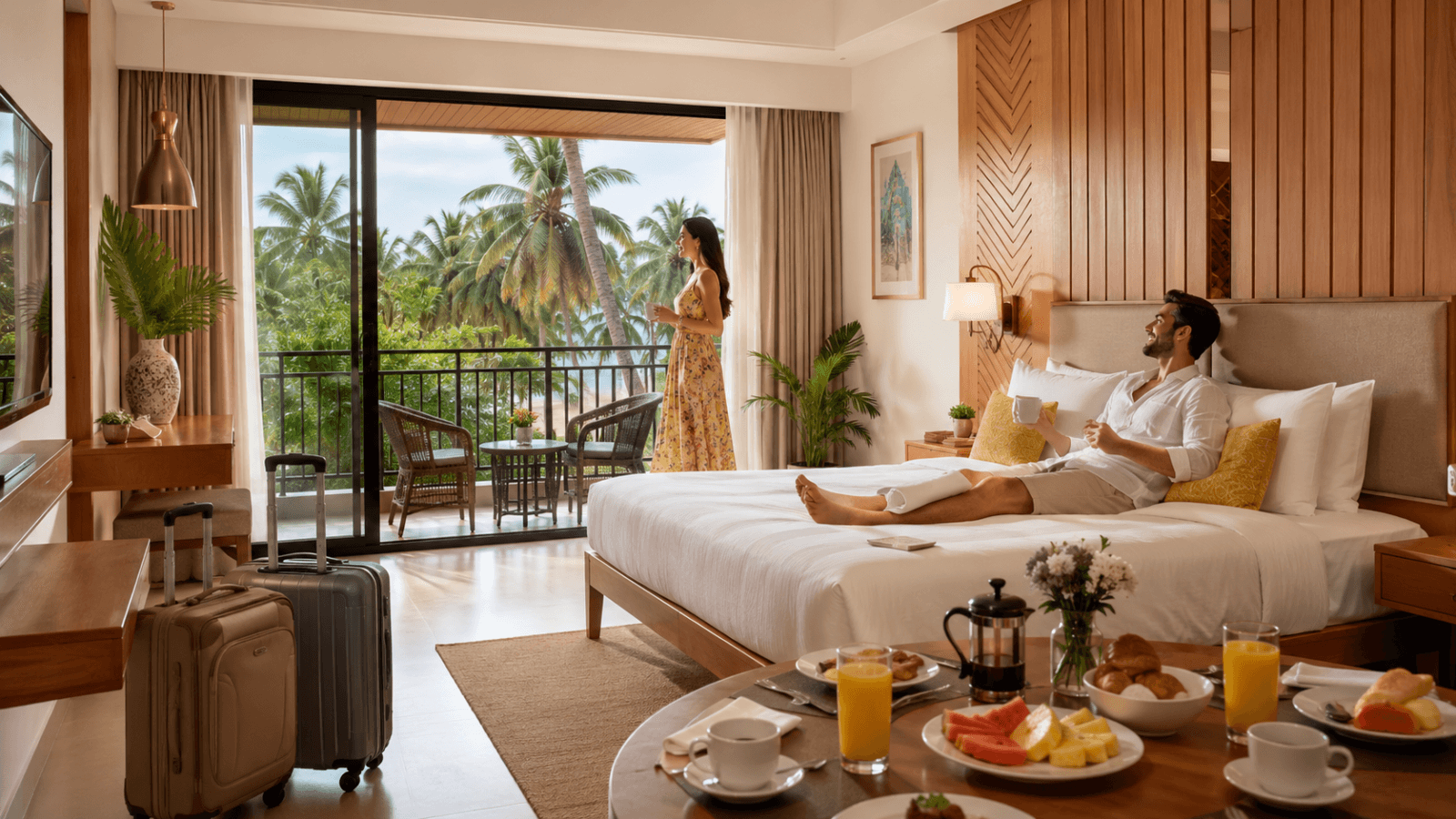 4 star hotel near Baga Beach for Goa Package from Thivim 3 Night 4 Days