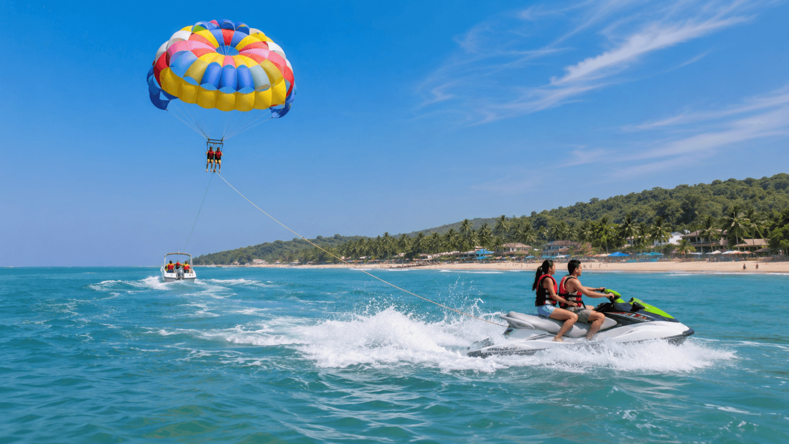 Parasailing with jet ski combo in Baga Beach Goa