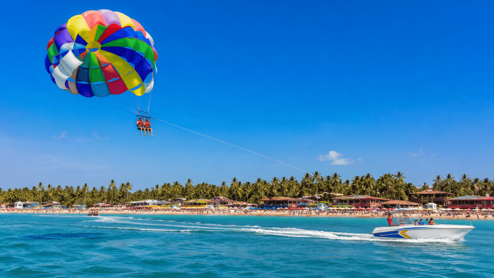 Parasailing at Baga Beach Goa with Aqua Thrill Goa