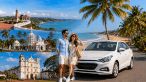 South Goa private taxi sightseeing for Goa Package 3 Night 4 Days from Thivim Railway Station