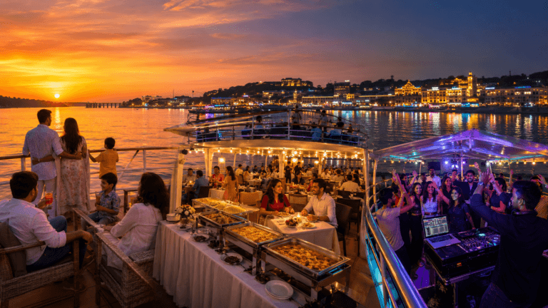 Dinner cruise vs sunset cruise Goa comparison with party cruise options