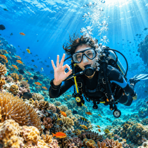 Paradise Beach Fun Diving in Goa – single round scuba diving experience with certified instructor and full diving equipment