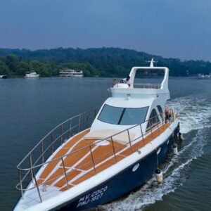 MV COCO private yacht cruising on the river in Goa