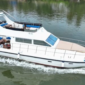 MV Pegasus private yacht cruising on the river in Goa